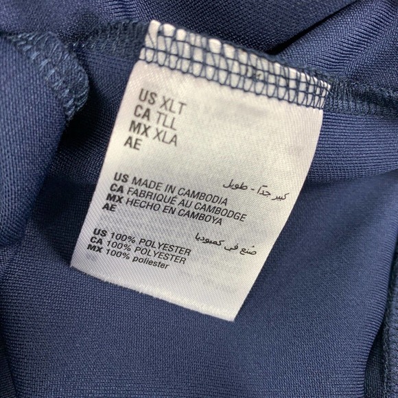 Ideology Mens Regular Fit Moisture-Wicking Knit Jacket Navy Blue XLT - Picture 3 of 4